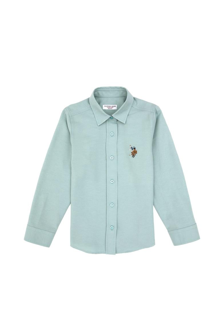 Kız Çocuk Mint Uzun Kollu Basic Gömlek - 50317629007