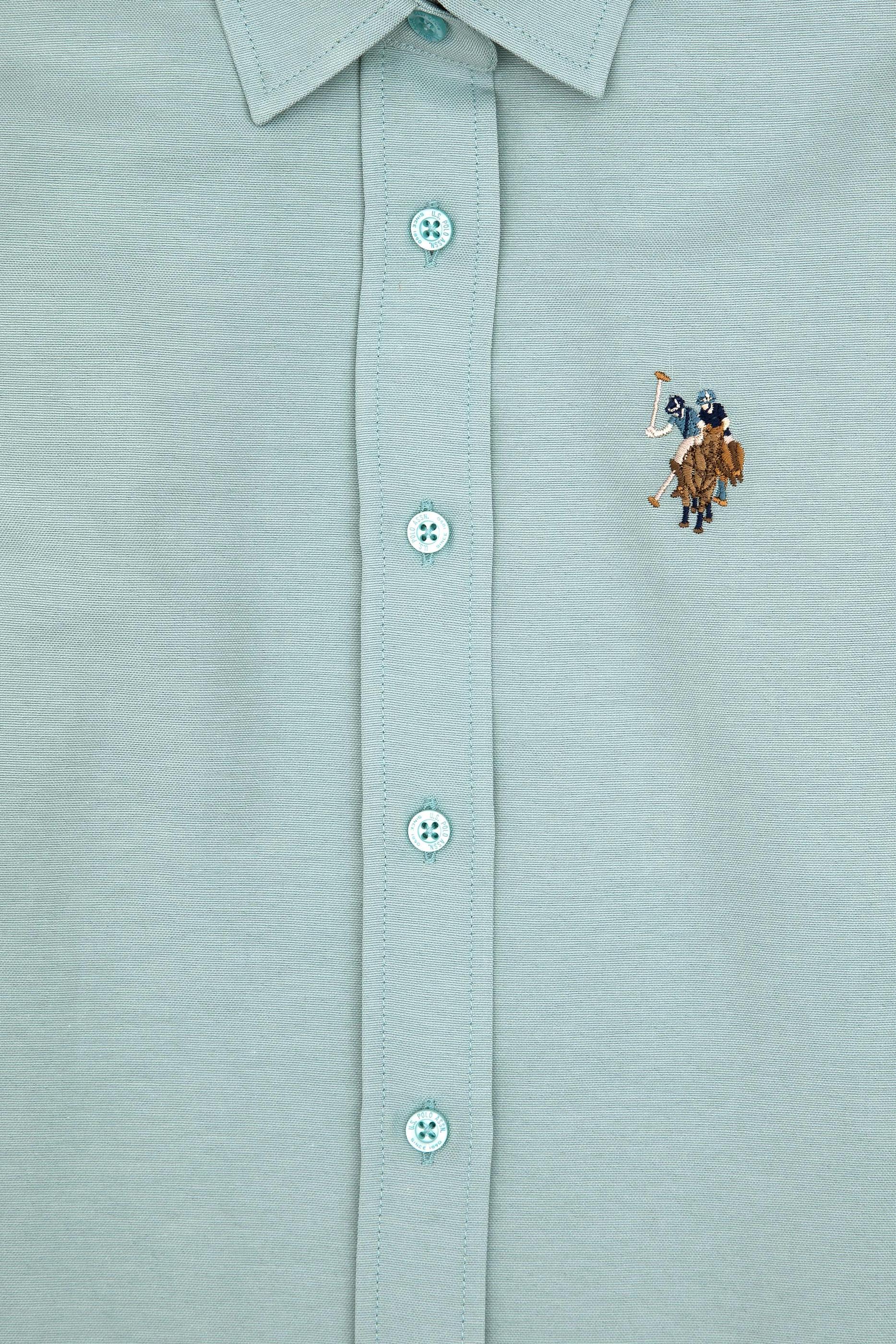 Kız Çocuk Mint Uzun Kollu Basic Gömlek