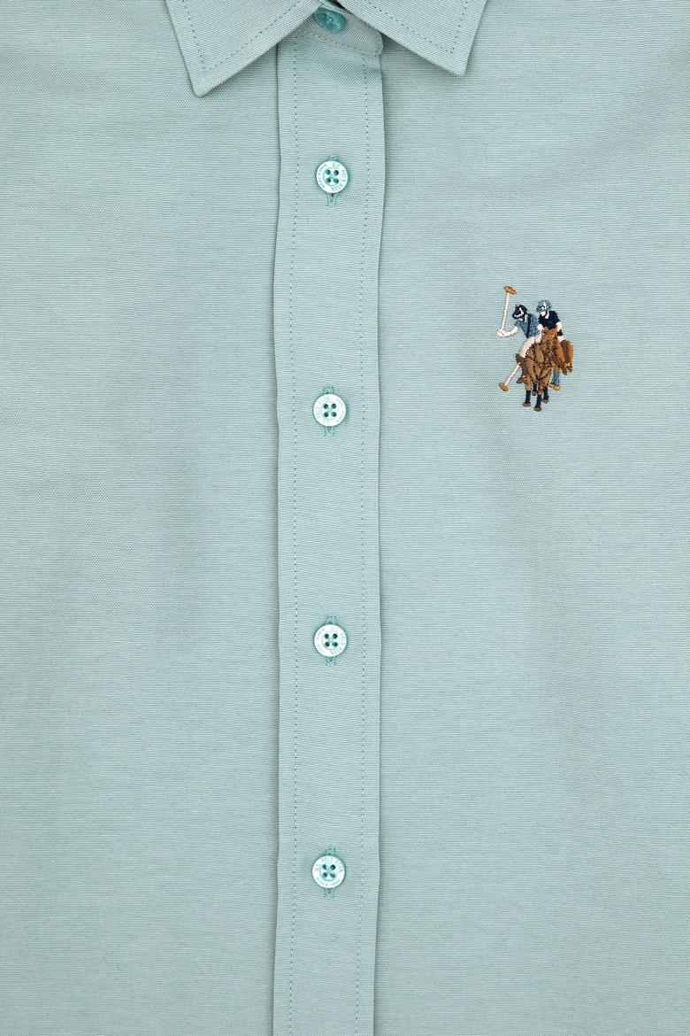 Kız Çocuk Mint Uzun Kollu Basic Gömlek - 50317629007