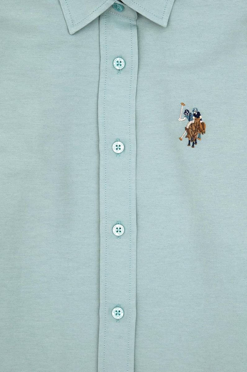 Kız Çocuk Mint Uzun Kollu Basic Gömlek