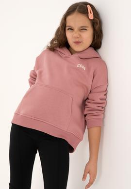 Kız Çocuk Orkide Kapüşonlu Şardonlu Basic Sweatshirt - 50314304022