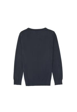 Kız Çocuk Lacivert V Yaka Basic Kazak - 50316777020