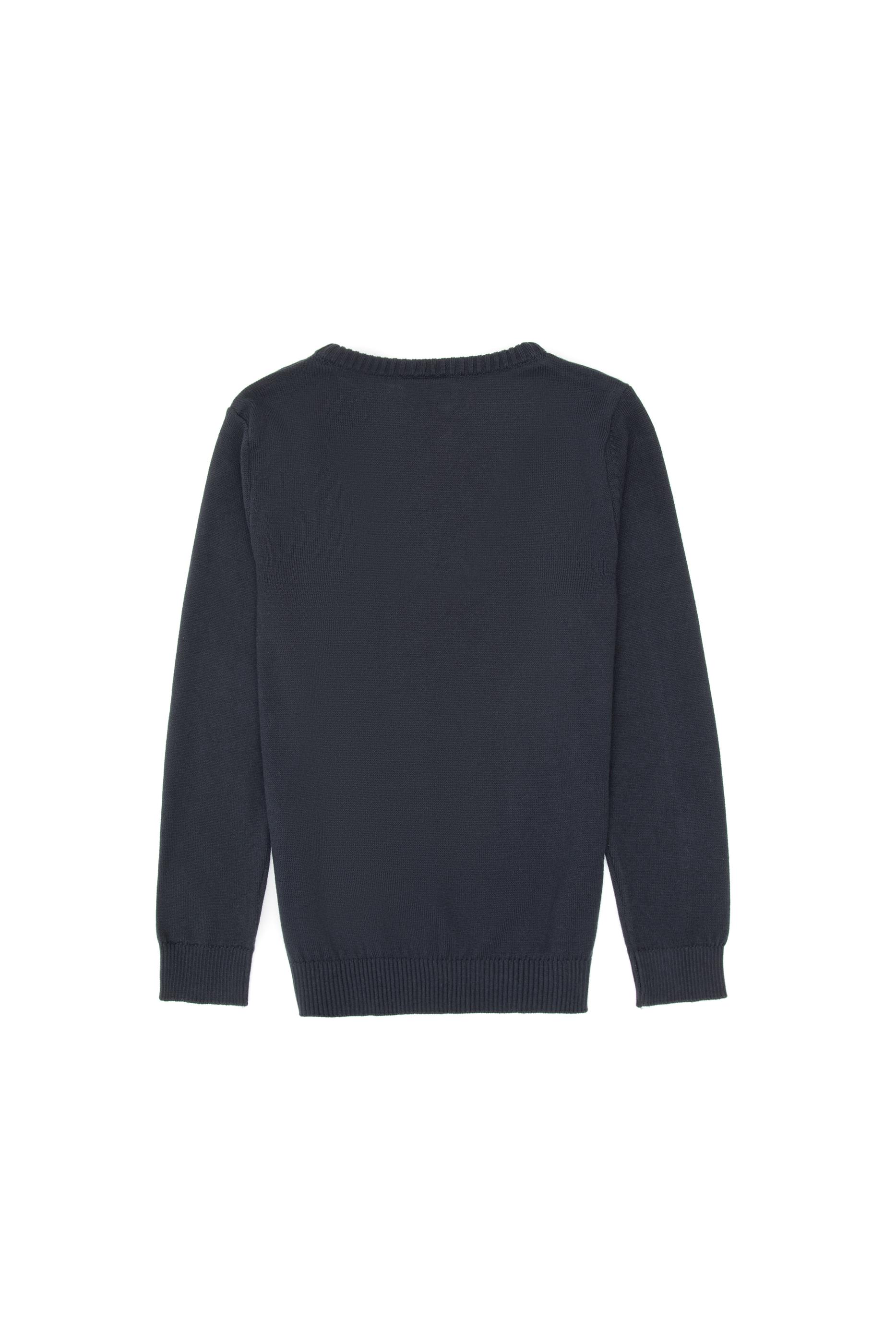 Kız Çocuk Lacivert V Yaka Basic Kazak