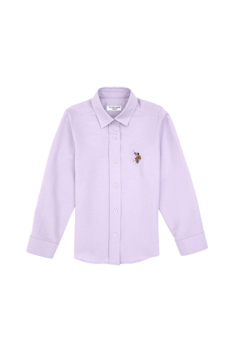 Kız Çocuk Lila Uzun Kollu Basic Gömlek - 50317629017