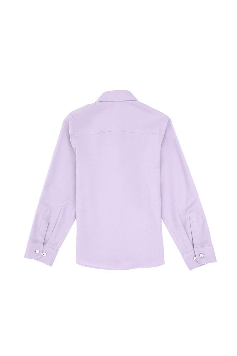 Kız Çocuk Lila Uzun Kollu Basic Gömlek - 50317629017