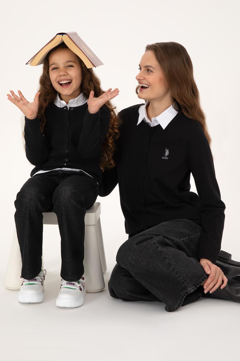 Kadın Siyah Basic Triko Hırka