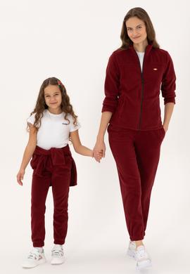Kadın Bordo Polar Jogger Eşofman Altı - 50318758027