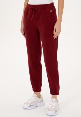 Kadın Bordo Polar Jogger Eşofman Altı - 50318758027