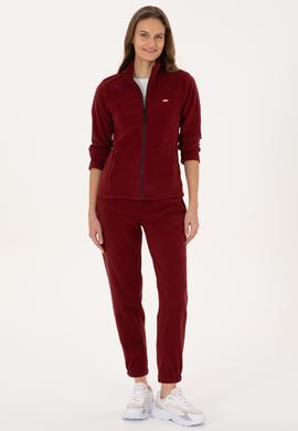 Kadın Bordo Polar Jogger Eşofman Altı - 50318758027
