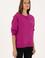 Kadın Fuşya Şardonlu Bisiklet Yaka Basic Sweatshırt
