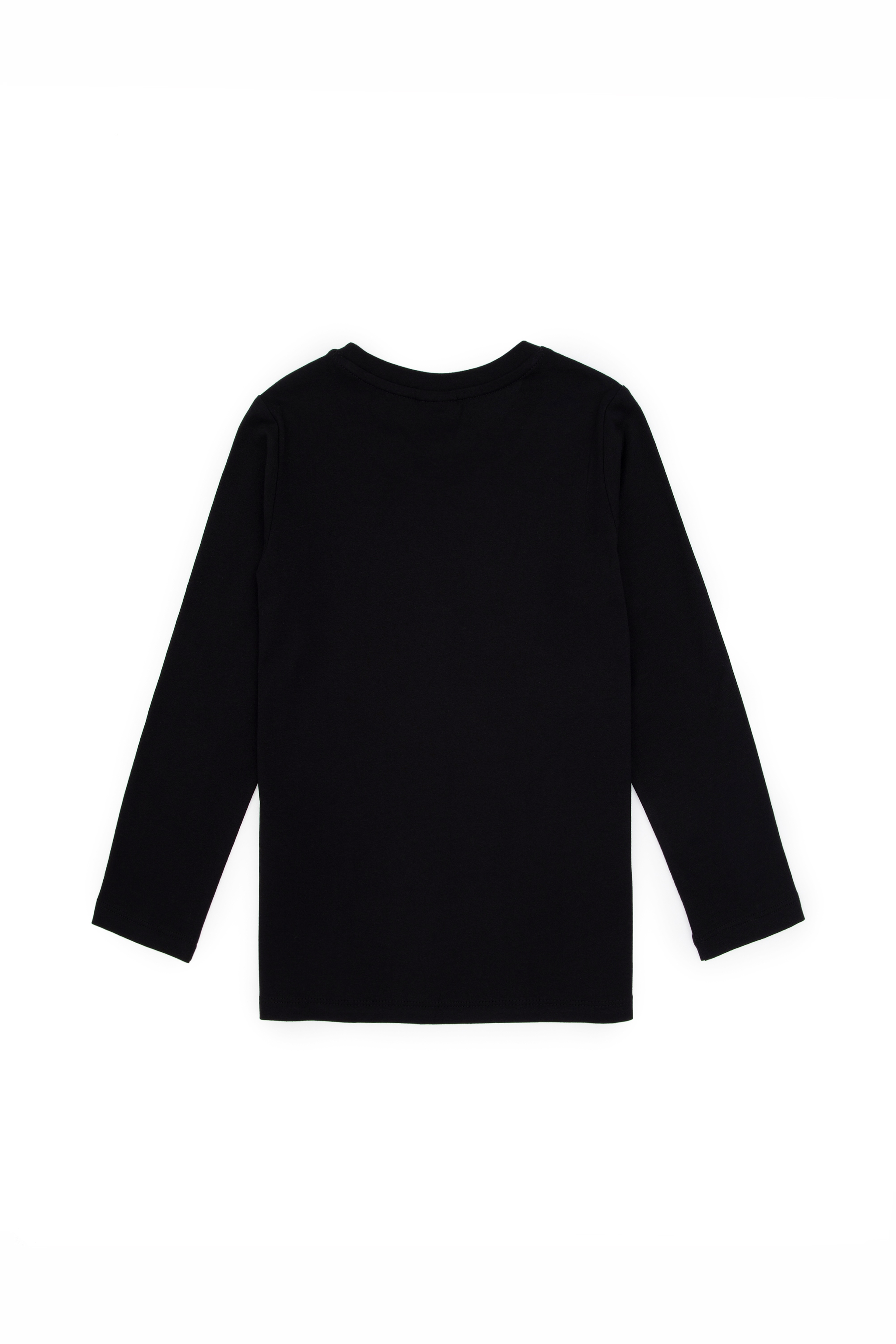 Kız Çocuk Siyah Bisiklet Yaka Basic Sweatshirt