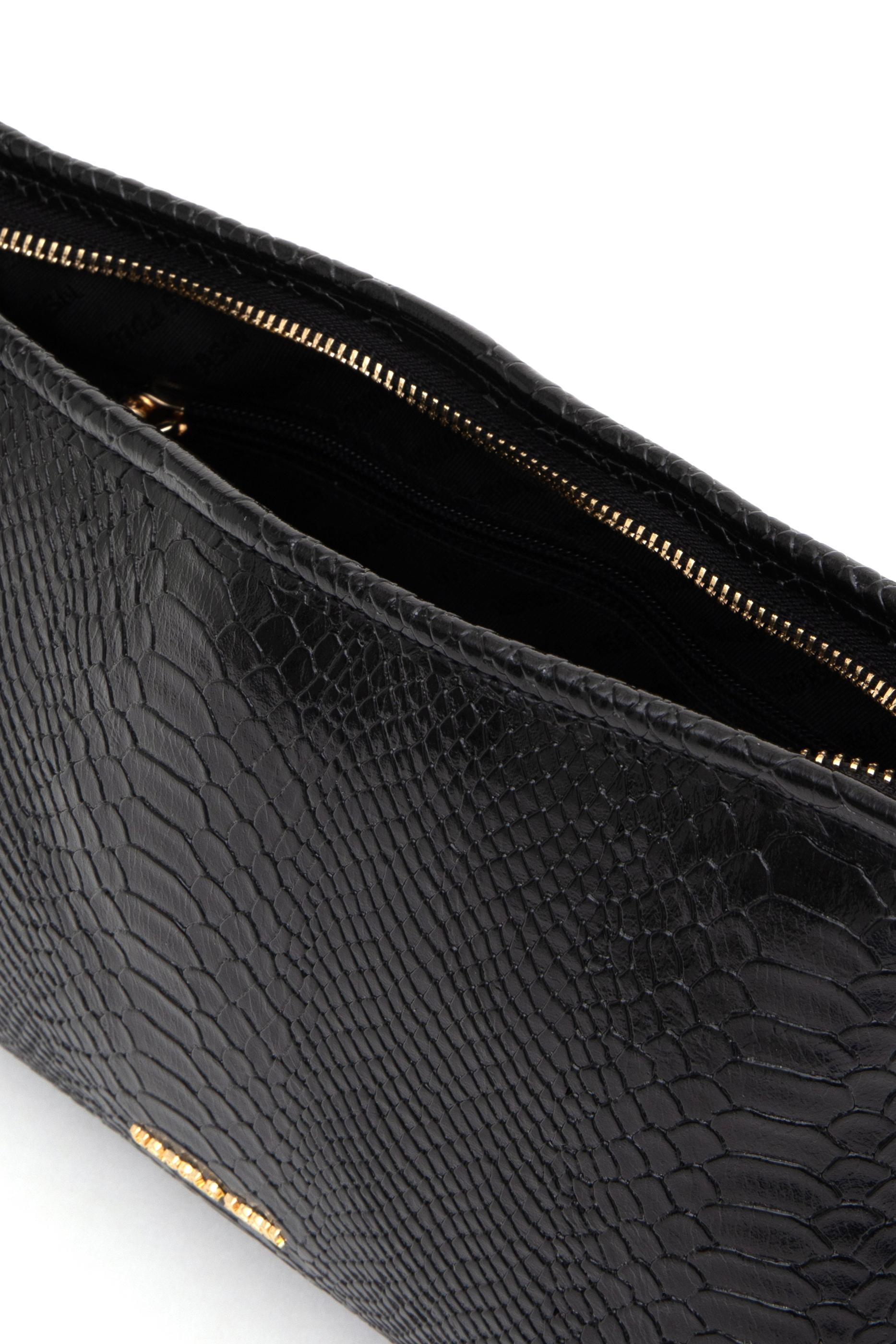 Kadın Siyah Zincir Askılı Kroko Kol Çantası