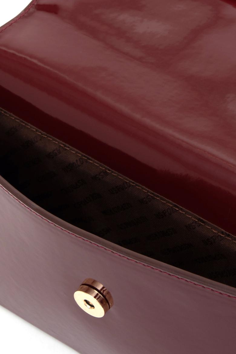 Kadın Bordo Rugan Kol Çantası - 50317814002