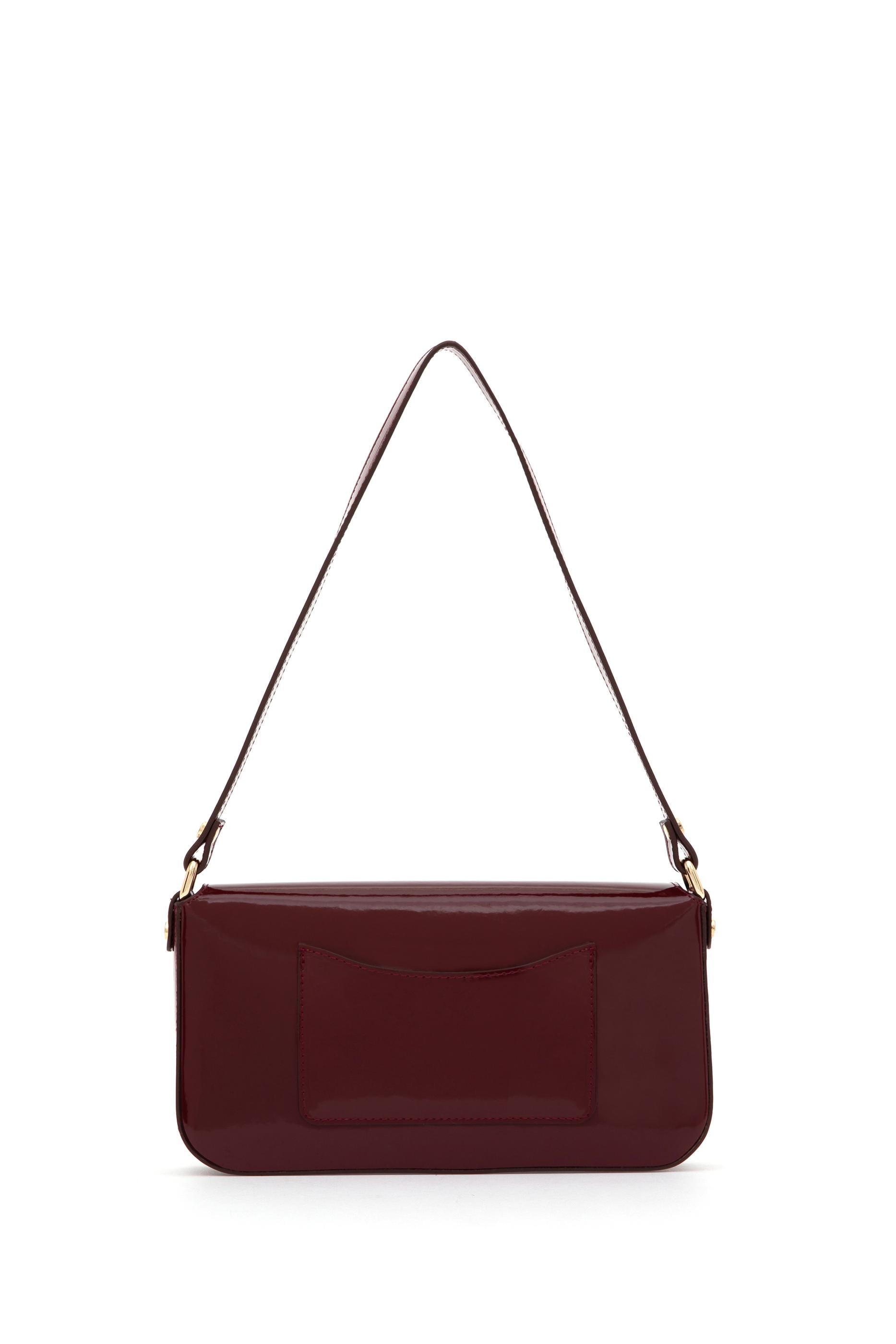 Kadın Bordo Rugan Kol Çantası