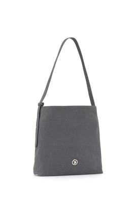 Kadın Gri Süet Omuz Çantası - 50317826002