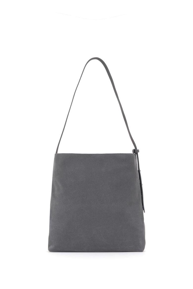 Kadın Gri Süet Omuz Çantası - 50317826002