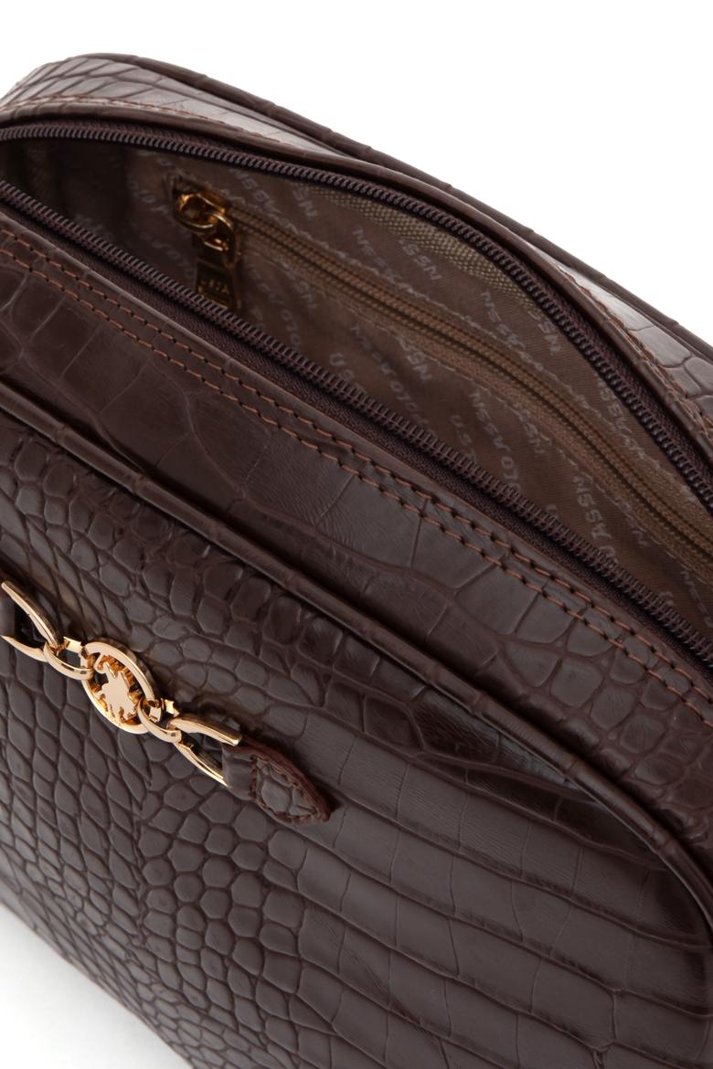 Kadın Kahverengi Kroko Çapraz Çanta - 50317817002