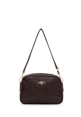 Kadın Kahverengi Kroko Çapraz Çanta - 50317817002