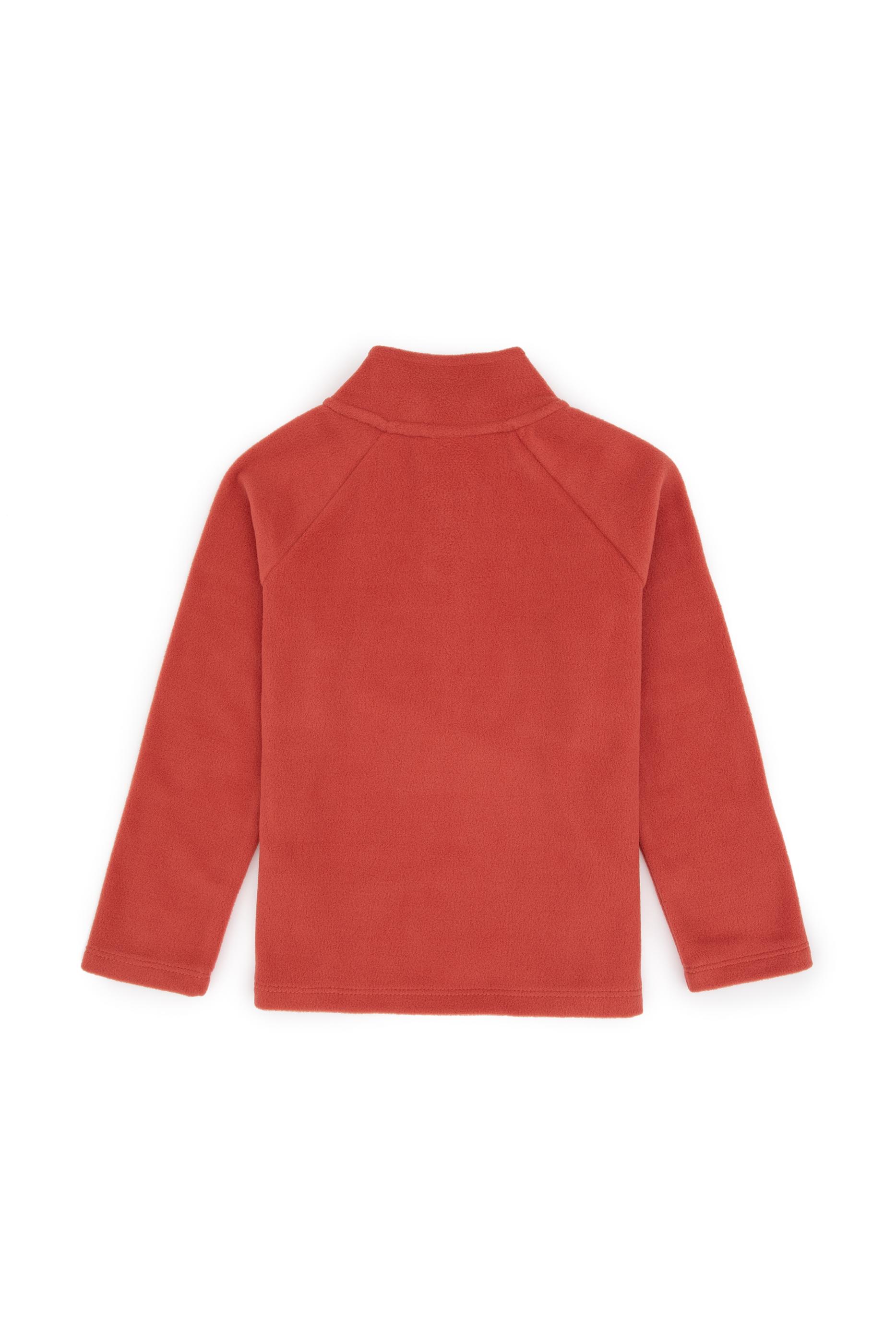 Kız Çocuk Gül Kurusu Polarlı Yarım Fermuarlı Sweatshirt