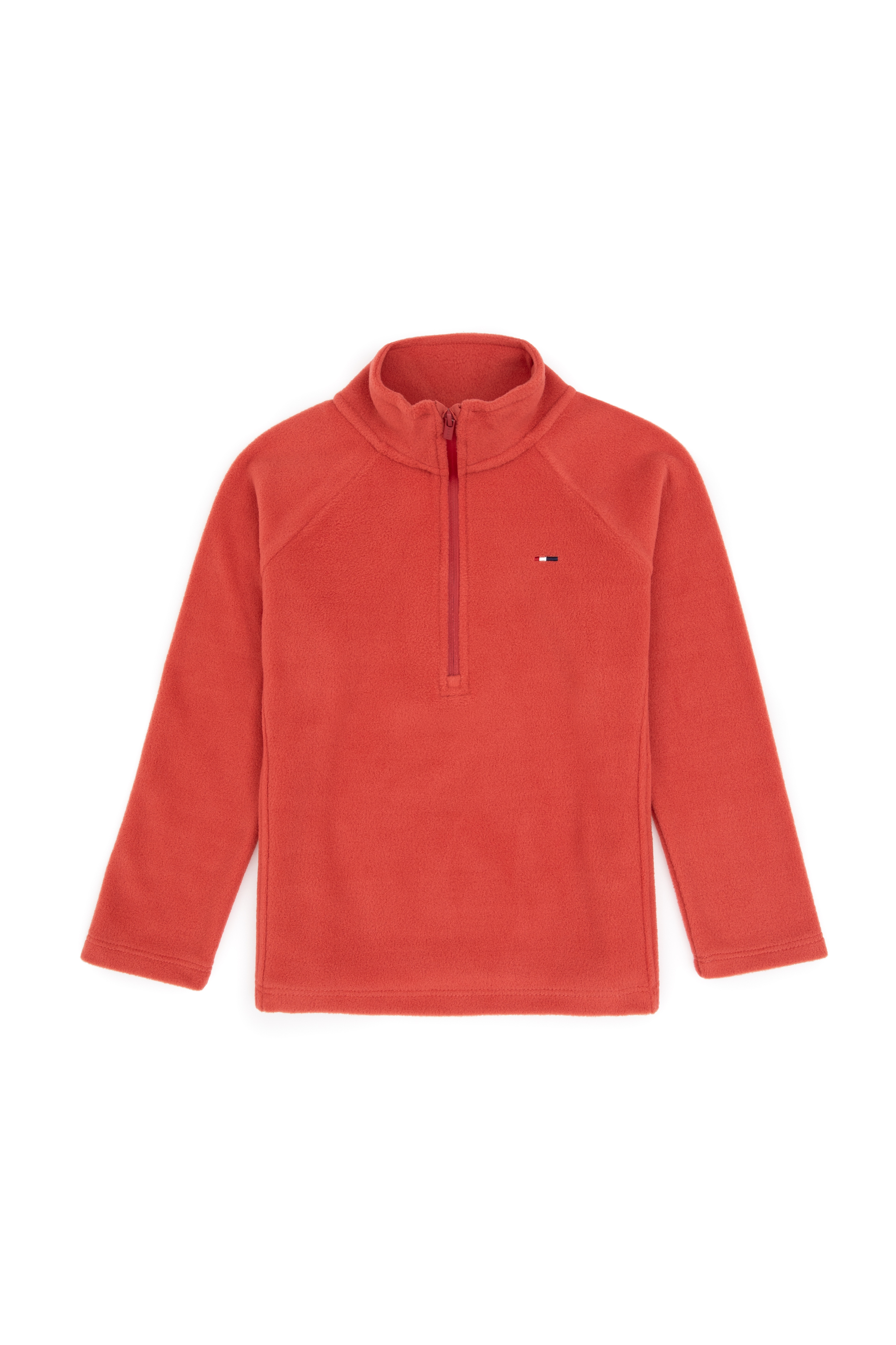 Kız Çocuk Gül Kurusu Polarlı Yarım Fermuarlı Sweatshirt
