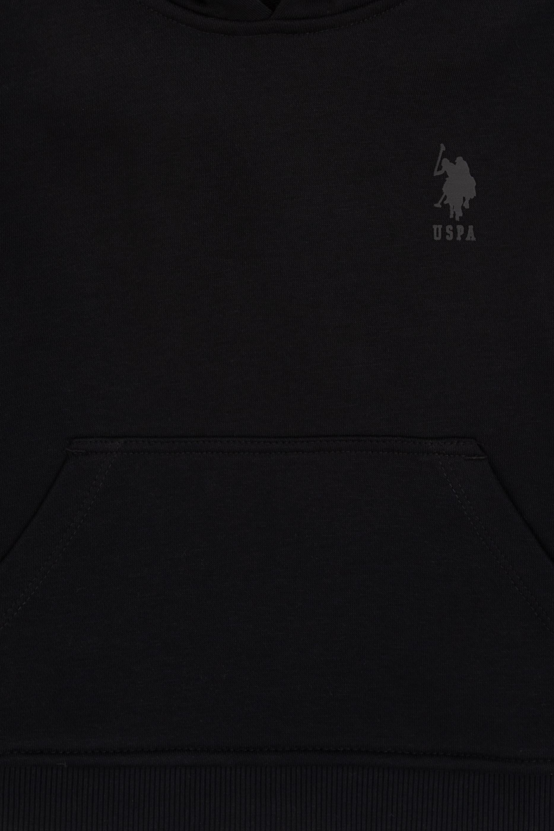 Erkek Çocuk Siyah Kapüşonlu Basic Sweatshirt