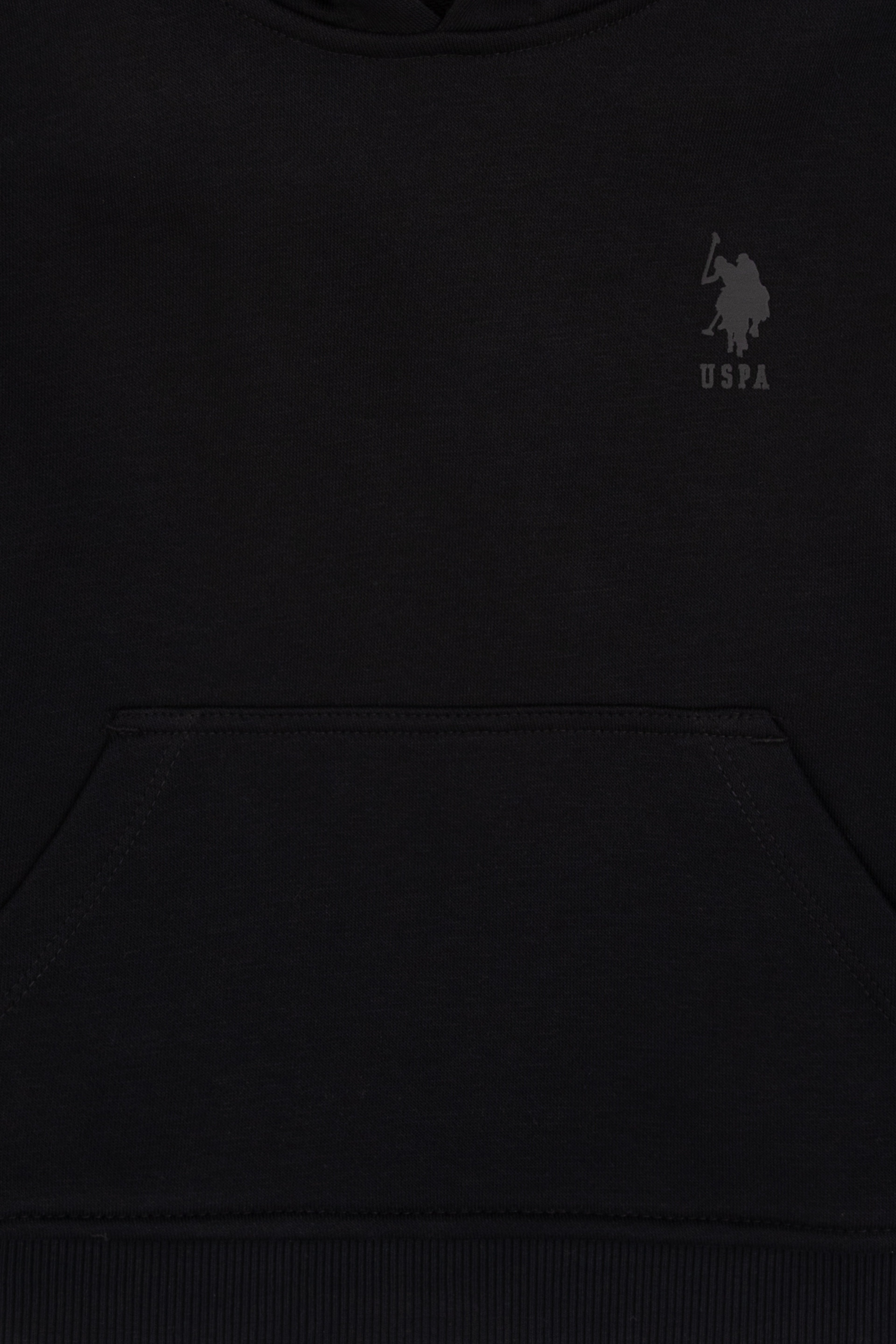 Erkek Çocuk Siyah Kapüşonlu Basic Sweatshirt