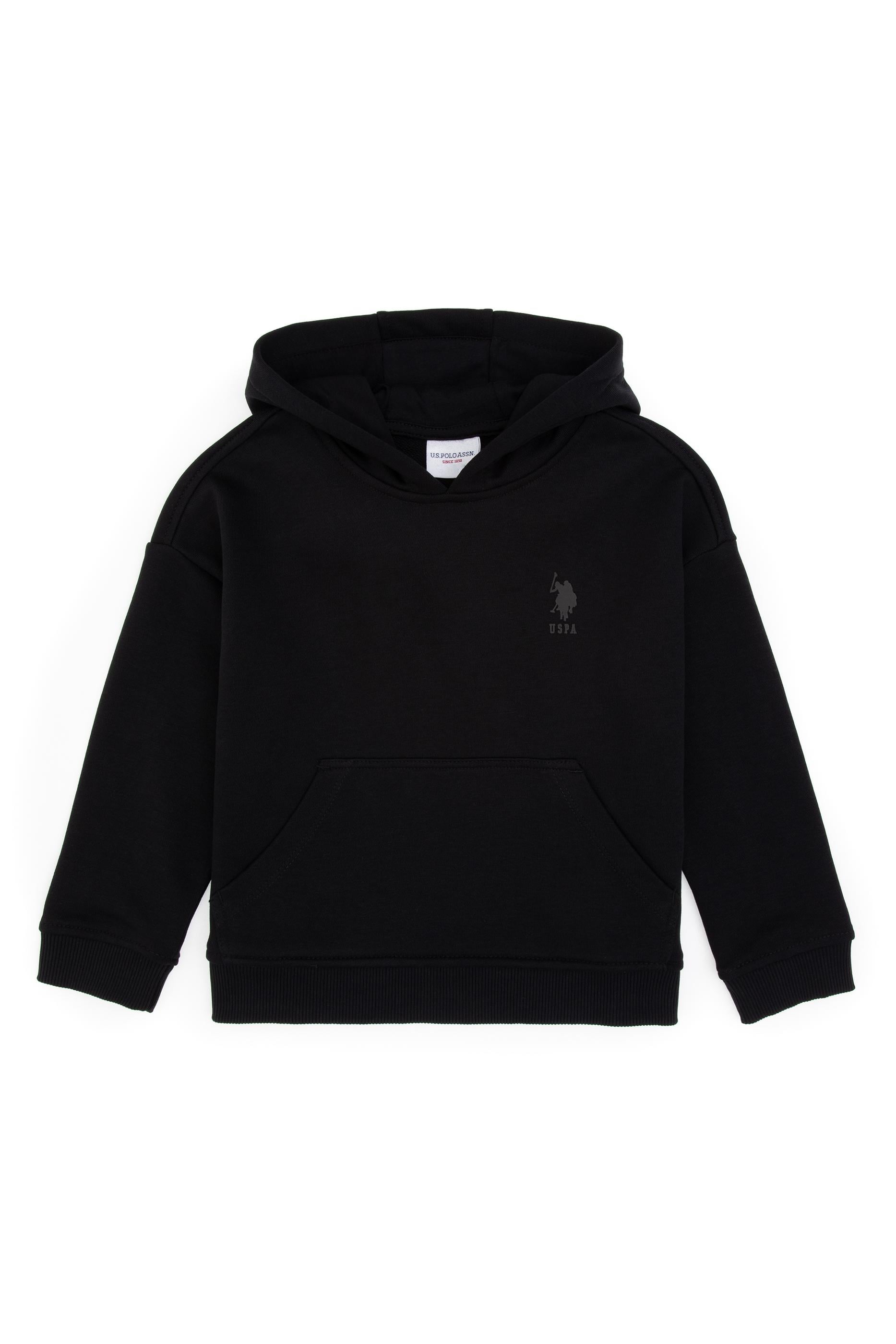Erkek Çocuk Siyah Kapüşonlu Basic Sweatshirt