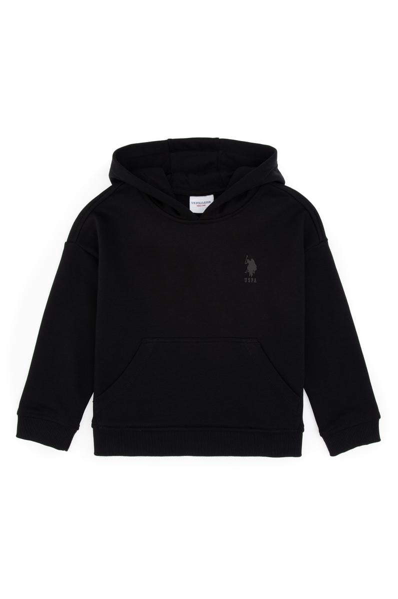 Erkek Çocuk Siyah Kapüşonlu Basic Sweatshirt