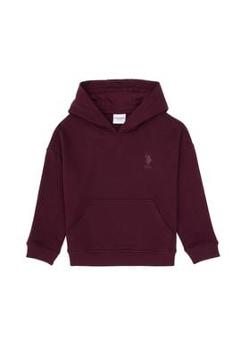 Erkek Çocuk Bordo Kapüşonlu Basic Sweatshirt - 50313941044