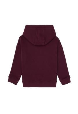 Erkek Çocuk Bordo Kapüşonlu Basic Sweatshirt - 50313941044