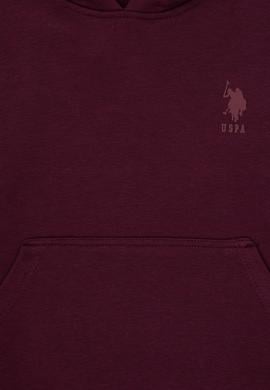 Erkek Çocuk Bordo Kapüşonlu Basic Sweatshirt - 50313941044