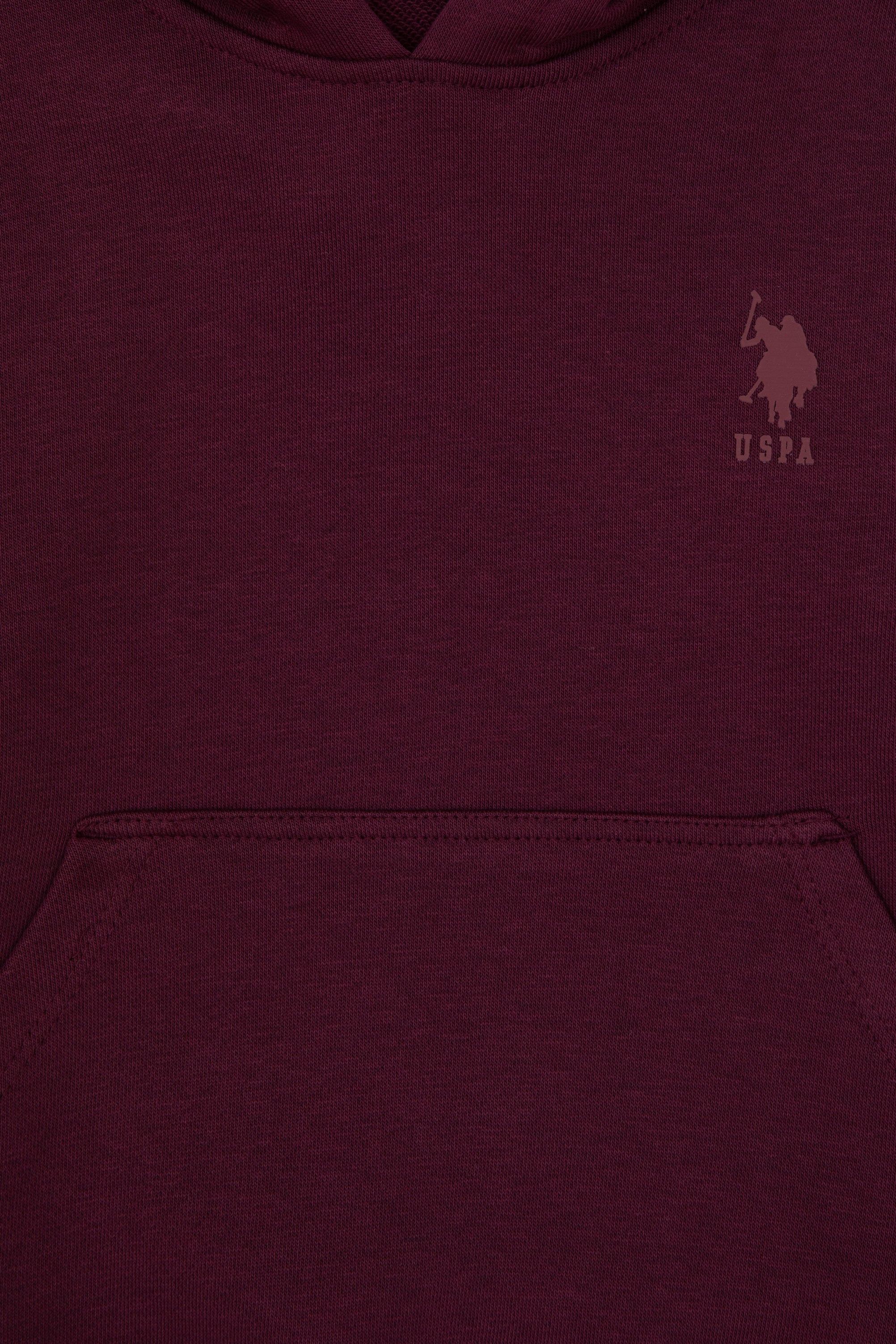 Erkek Çocuk Bordo Kapüşonlu Basic Sweatshirt - Image 3