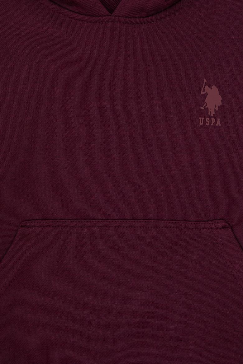 Erkek Çocuk Bordo Kapüşonlu Basic Sweatshirt - 50313941044