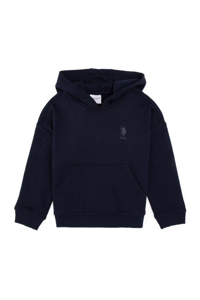 Erkek Çocuk Lacivert Kapüşonlu Basic Sweatshirt