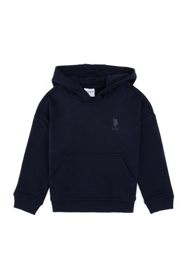 Erkek Çocuk Lacivert Kapüşonlu Basic Sweatshirt