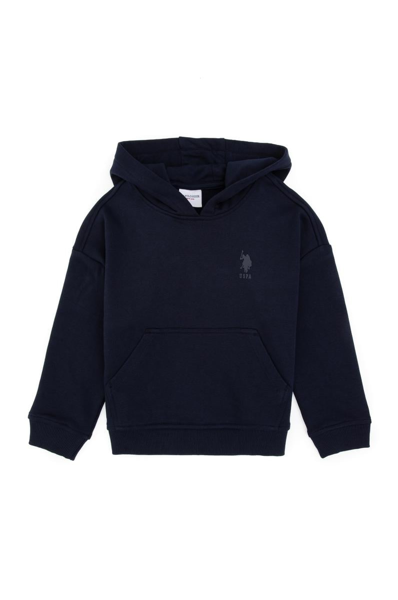 Erkek Çocuk Lacivert Kapüşonlu Basic Sweatshirt