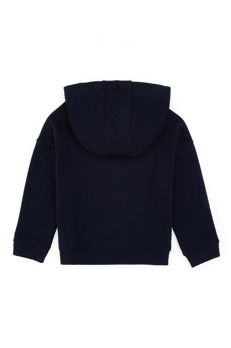 Erkek Çocuk Lacivert Kapüşonlu Basic Sweatshirt