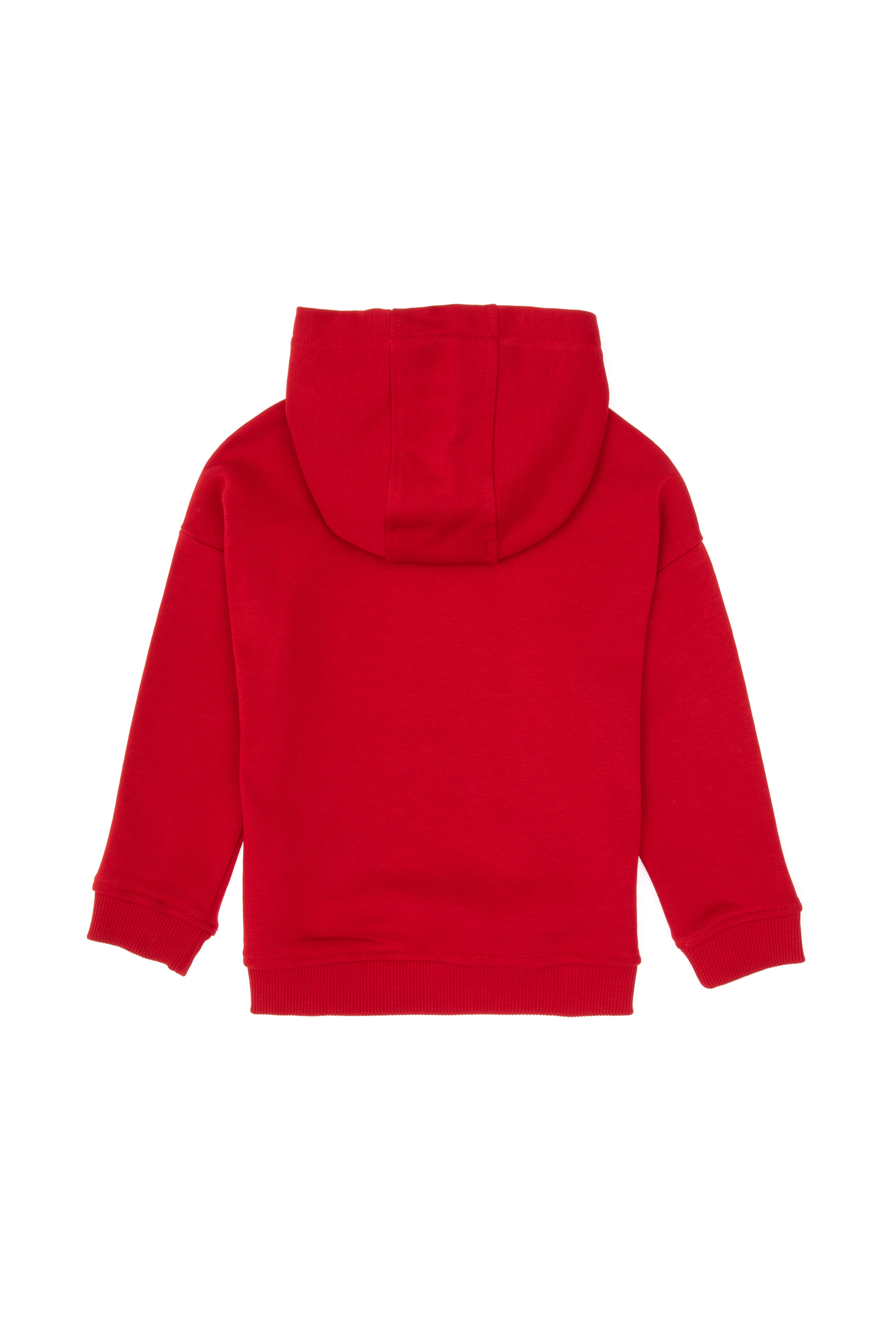 Erkek Çocuk Kırmızı Kapüşonlu Basic Sweatshirt