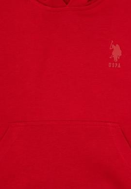 Erkek Çocuk Kırmızı Kapüşonlu Basic Sweatshirt - 50313941079