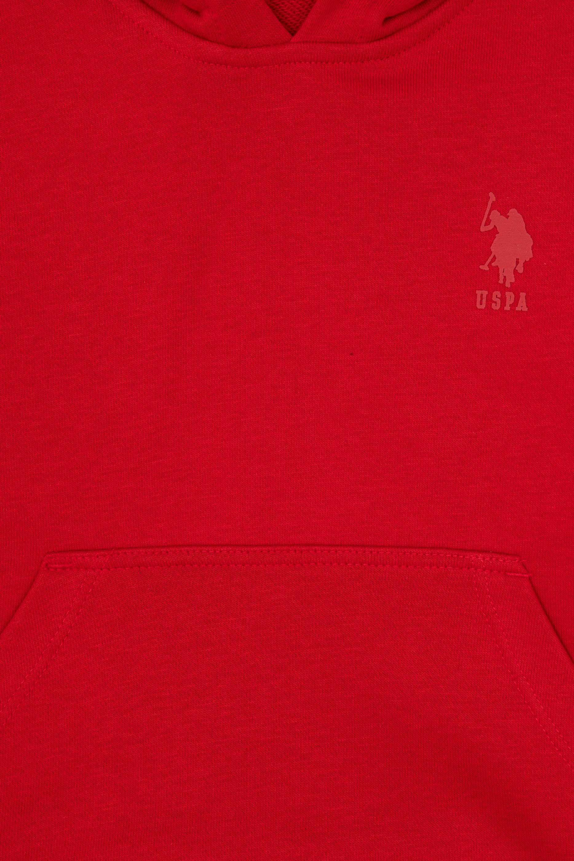 Erkek Çocuk Kırmızı Kapüşonlu Basic Sweatshirt