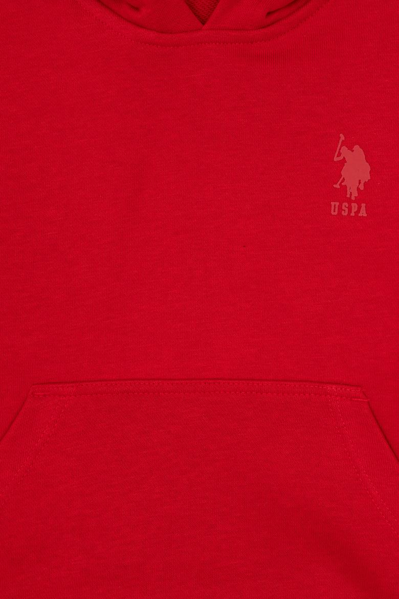 Erkek Çocuk Kırmızı Kapüşonlu Basic Sweatshirt - 50313941079