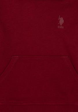 Erkek Çocuk Bordo Kapüşonlu Basic Sweatshirt - 50313941077