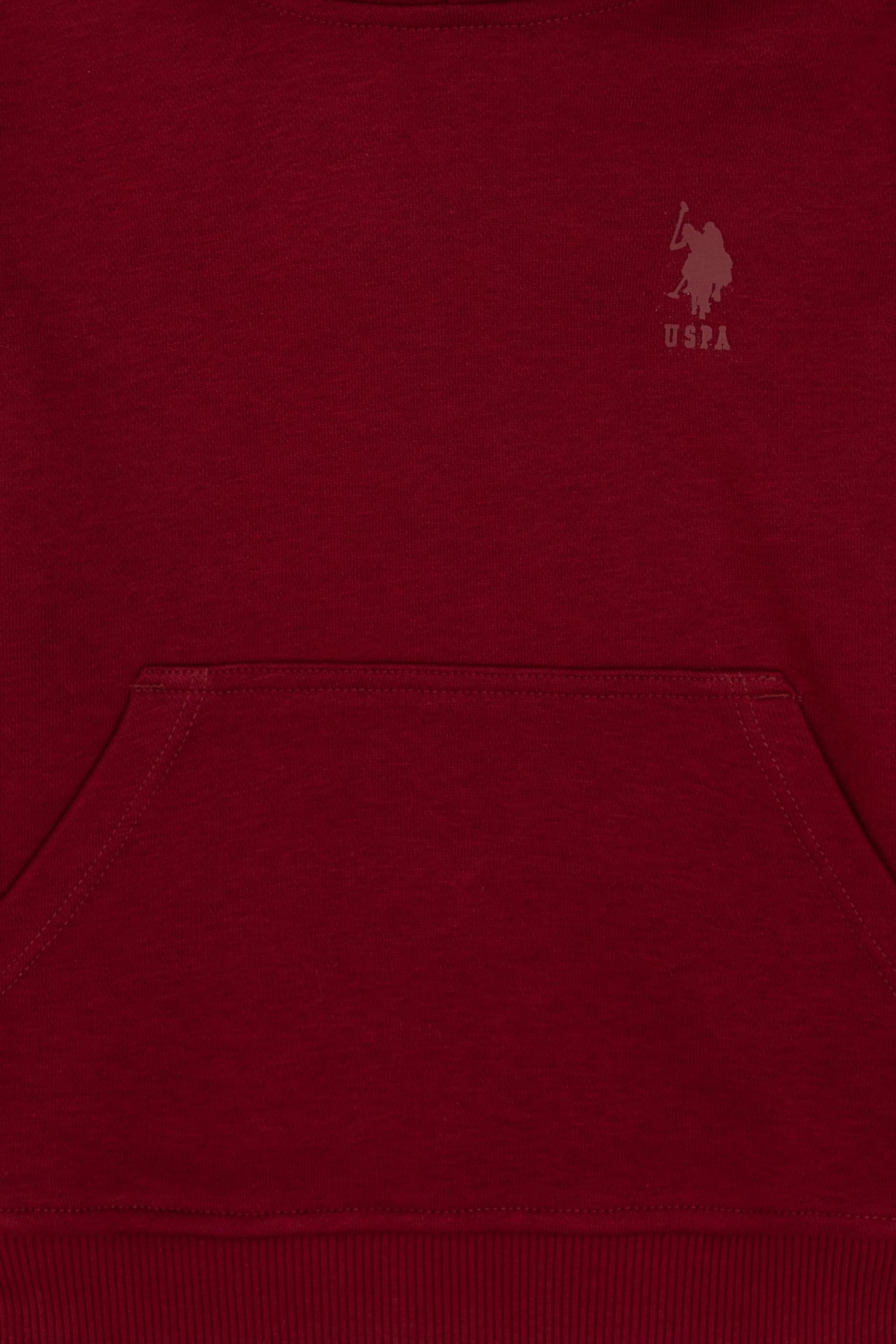 Erkek Çocuk Bordo Kapüşonlu Basic Sweatshirt