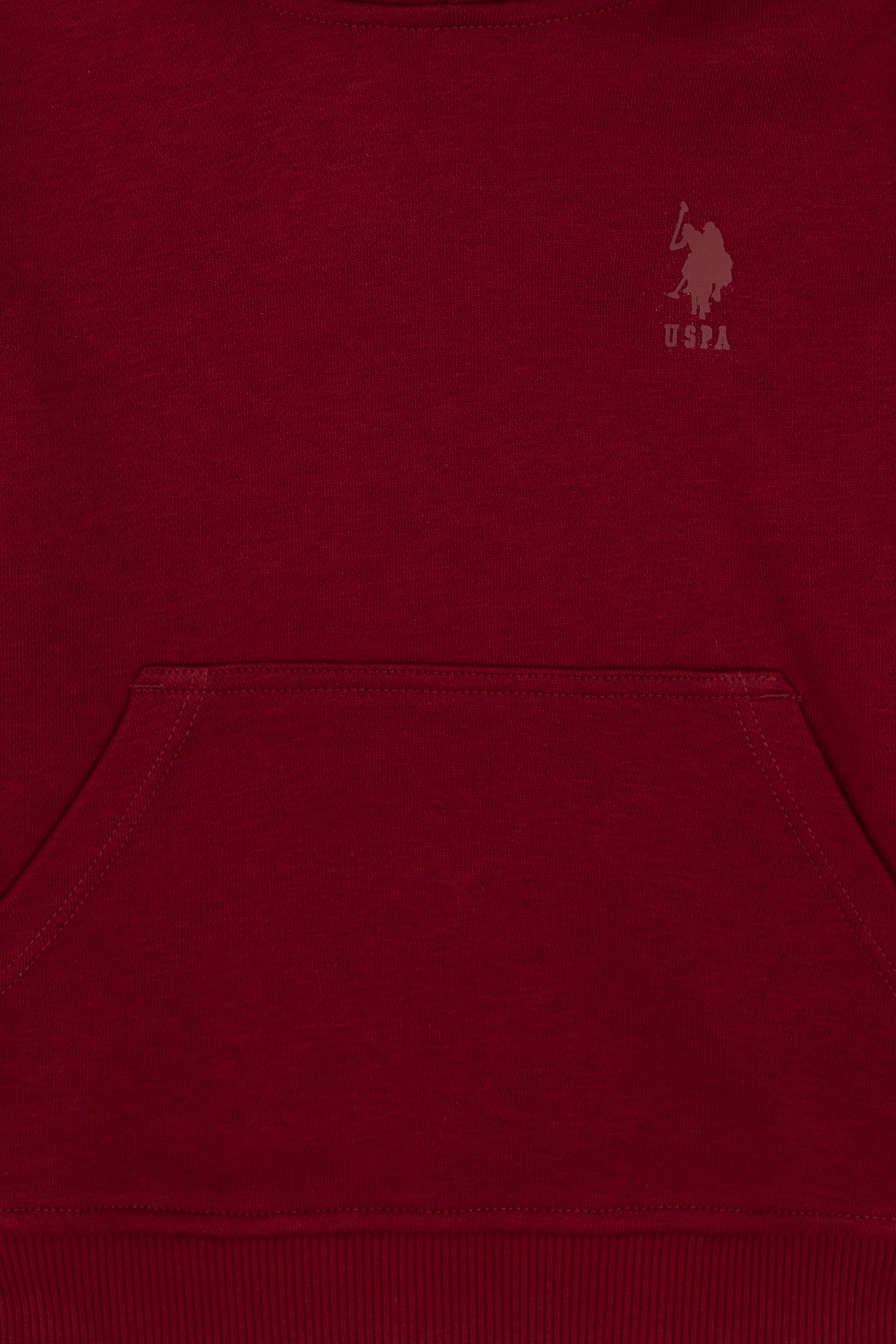 Erkek Çocuk Bordo Kapüşonlu Basic Sweatshirt - Image 5