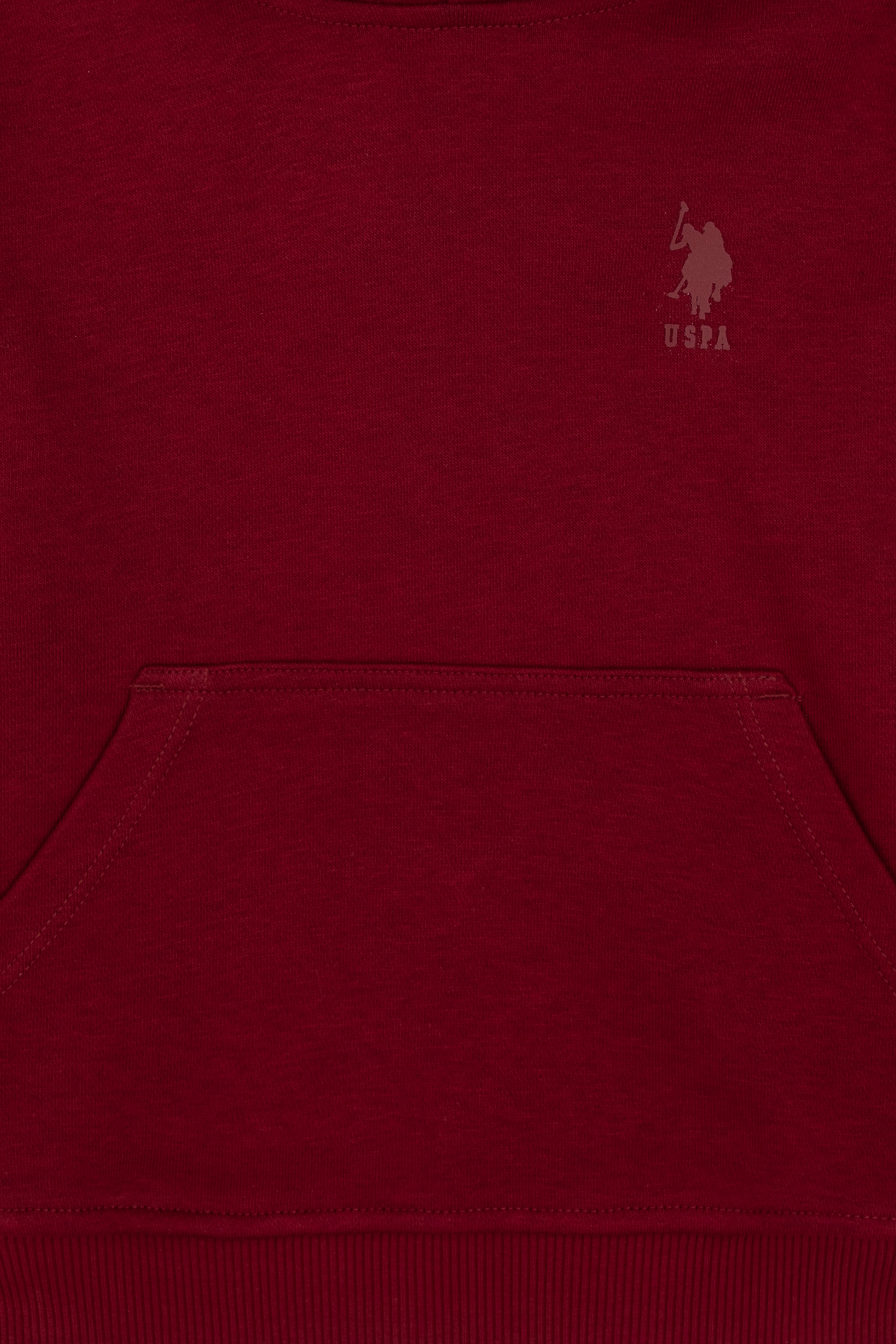 Erkek Çocuk Bordo Kapüşonlu Basic Sweatshirt