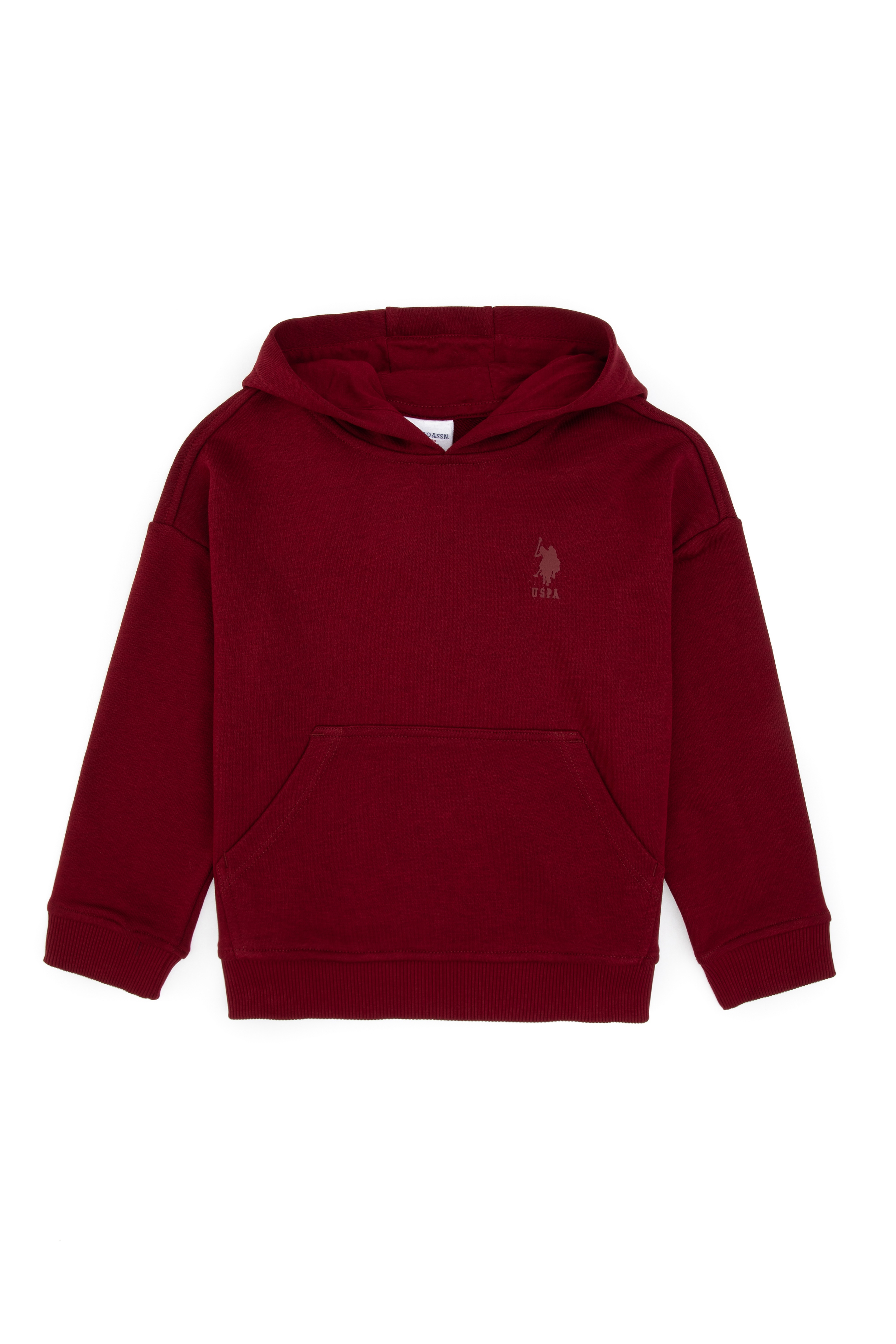 Erkek Çocuk Bordo Kapüşonlu Basic Sweatshirt - Image 3