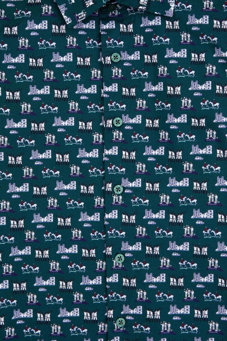 Erkek Çocuk Koyu Yeşil Uzun Kollu Gömlek - 50316732026