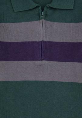 Erkek Çocuk Yeşil Polo Yaka Yarım Fermuarlı Kazak - 50315615020