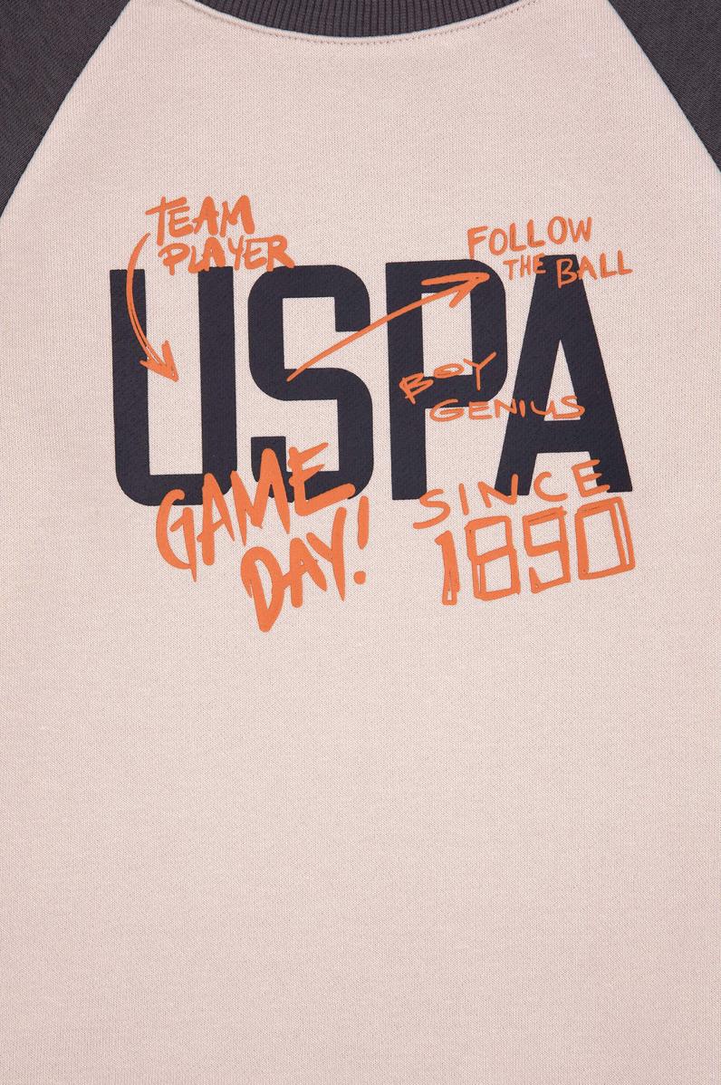 Erkek Çocuk Gri Bisiklet Yaka Sweatshirt