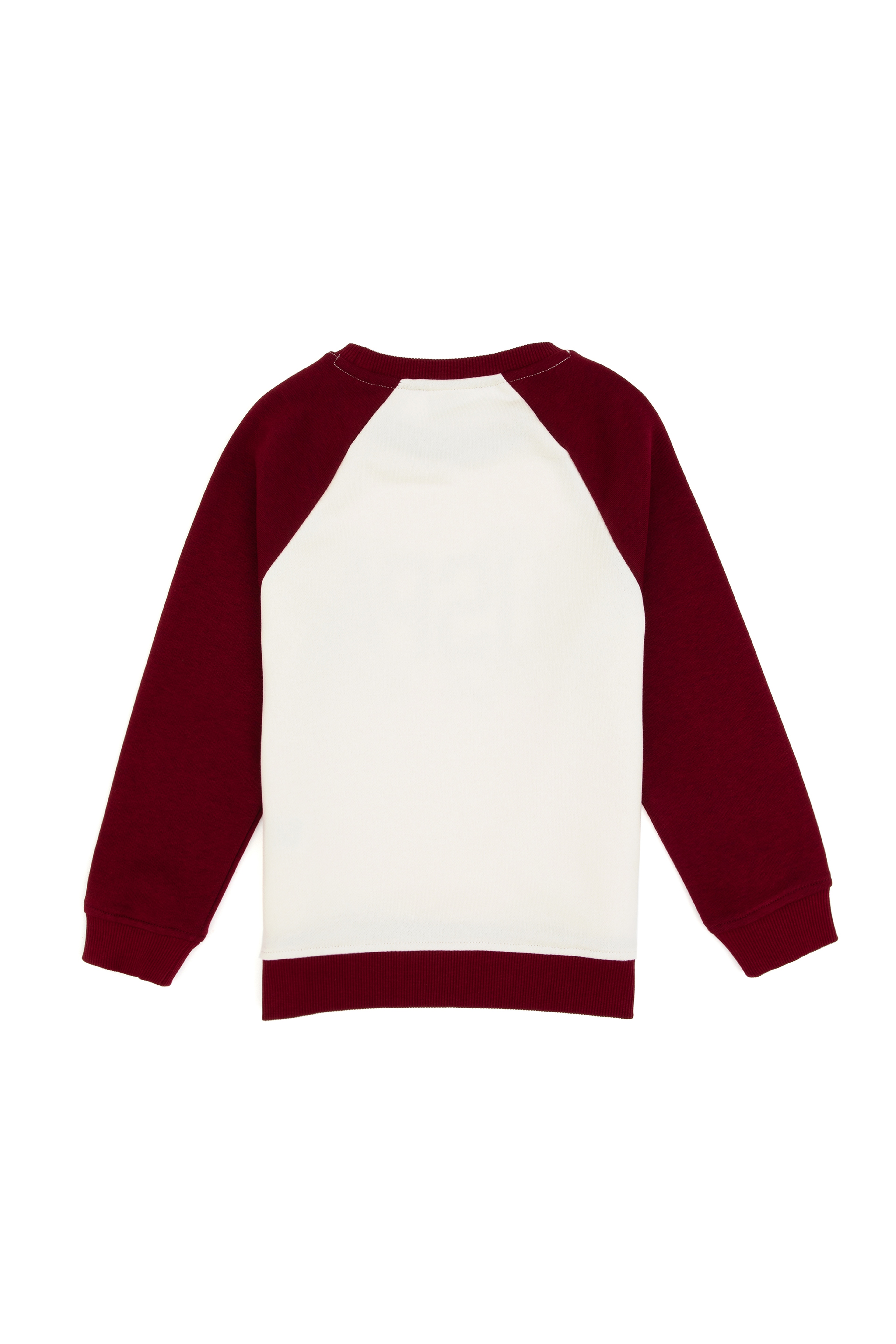 Erkek Çocuk Bordo Bisiklet Yaka Sweatshirt - Image 5